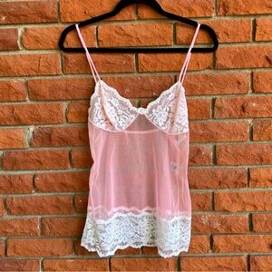 Coquette sheer pink cami